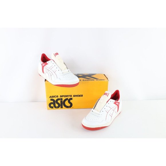 NOS Vintage 90s Asics Mens 12 Spell Out Outrage Lo Sneakers Shoes White Red main image 11